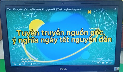 Liên đội tiểu học Kiêu Kỵ tuyên truyền phát thanh măng non tới các học sinh tham gia tìm hiểu ý nghĩa ngày Tết cổ truyền